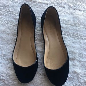 Zara dark blue suede flats